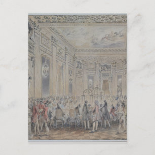 Feast given by Madame du Barry  for Louis XV Postcard