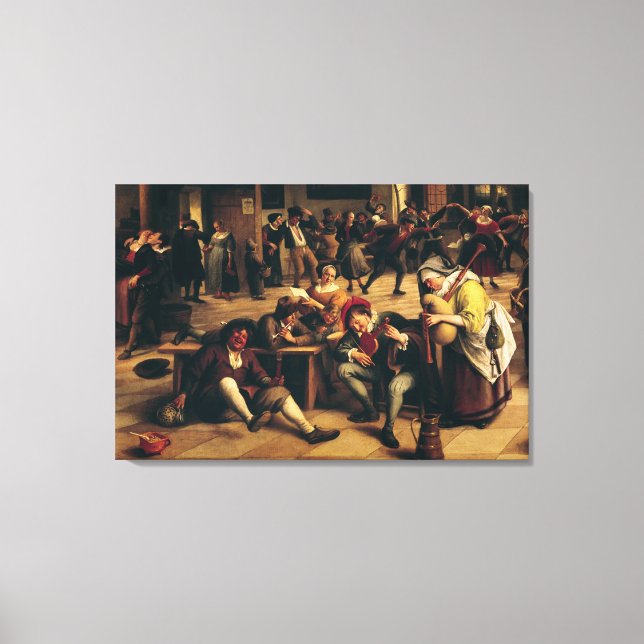 Feast in an Inn, detail of the central group Canvas Print (Front)