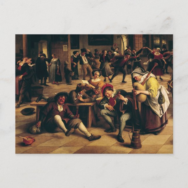 Feast in an Inn, detail of the central group Postcard (Front)