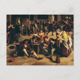 Feast in an Inn, detail of the central group Postcard