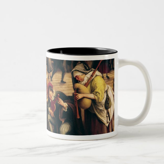 Feast in an Inn, detail of the central group Two-Tone Coffee Mug (Right)