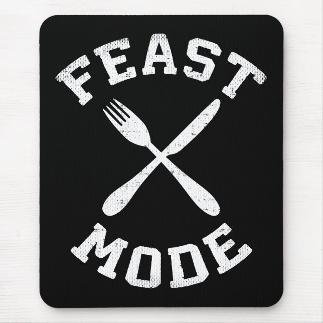 Feast Mode - Bulking - Eat, Hungry - Funny Novelty Mouse Mat (Front)