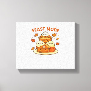 Feast Mode – Cute Autumn Comfort Food Plate Boxy T Canvas Print