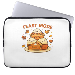Feast Mode – Cute Autumn Comfort Food Plate Boxy T Laptop Sleeve