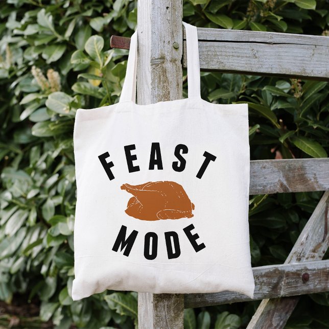 Feast Mode | Festive Thanksgiving Turkey Tote Bag (Creator Uploaded)