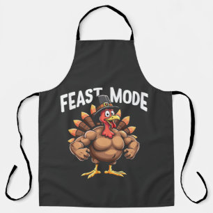 Feast mode Funny Thanksgiving Turkey Fitness Meal Apron