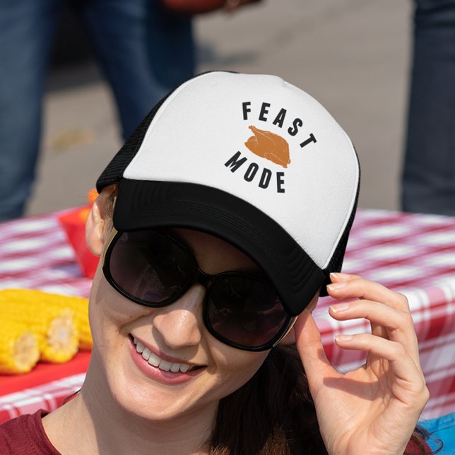Feast Mode | Funny Thanksgiving Turkey Trucker Hat (Creator Uploaded)