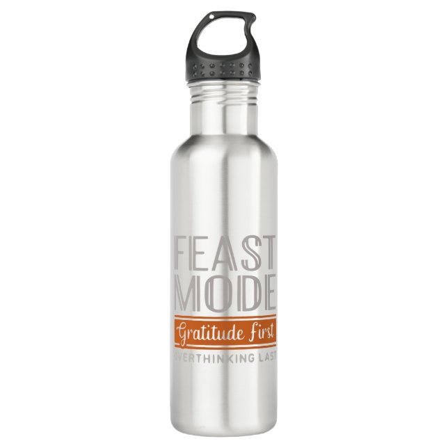  Feast Mode Gratitude  710 Ml Water Bottle (Front)