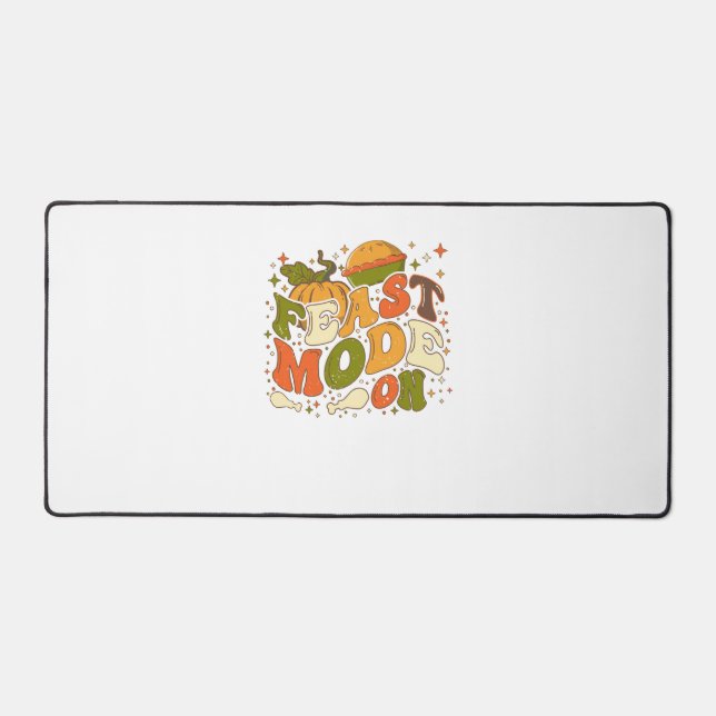Feast Mode on, Thankgiving Costume Desk Mat (Front)