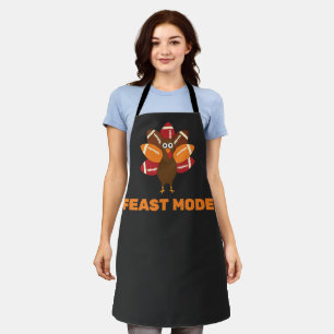 Feast Mode Thanksgiving and Football Apron