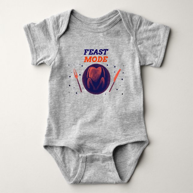 Feast Mode – Thanksgiving Baby Bodysuit (Front)