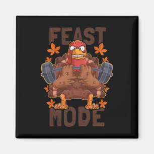 Feast Mode Weightlifting Turkey Day Thanksgiving C Magnet