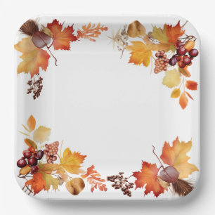 Feast of Colors: Wreath Harvest Paper Plate