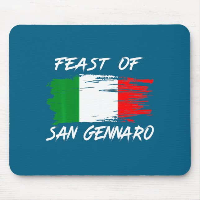 Feast Of San Gennaro Outfit Little Italy New York  Mouse Mat (Front)