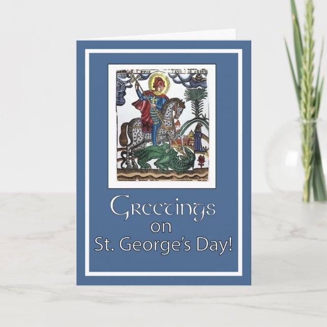 Feast of St. George, Blue Card (Front)