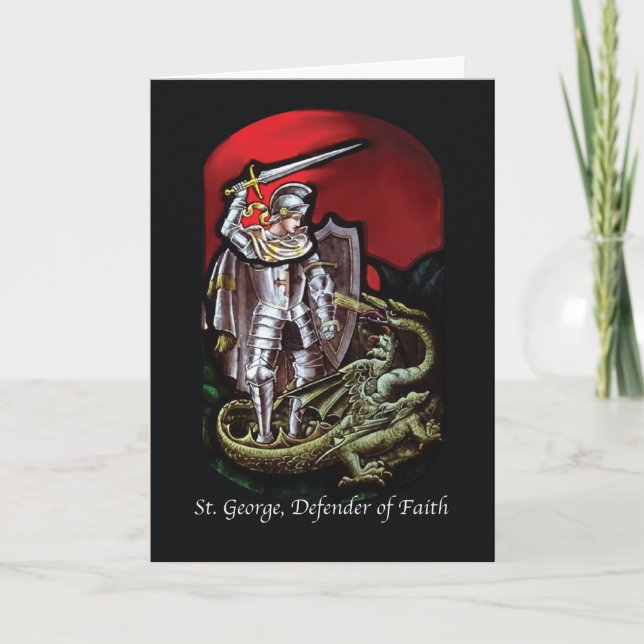 Feast of St. George Defender of Faith Slaying  Card (Front)