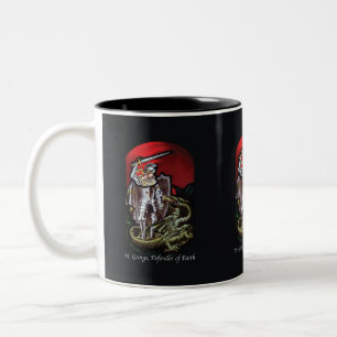 Feast of St. George Defender of Faith Slaying  Two-Tone Coffee Mug