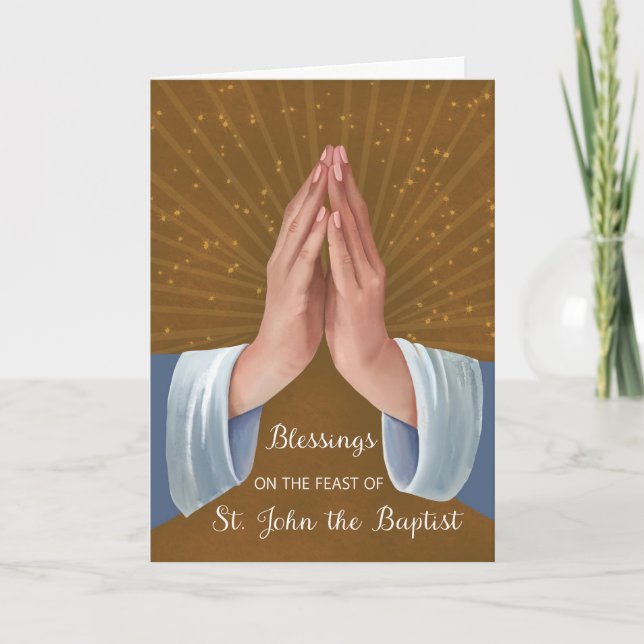 Feast of St. John the Baptist Blessings Praying Card (Front)