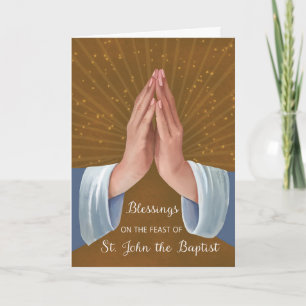 Feast of St. John the Baptist Blessings Praying Card