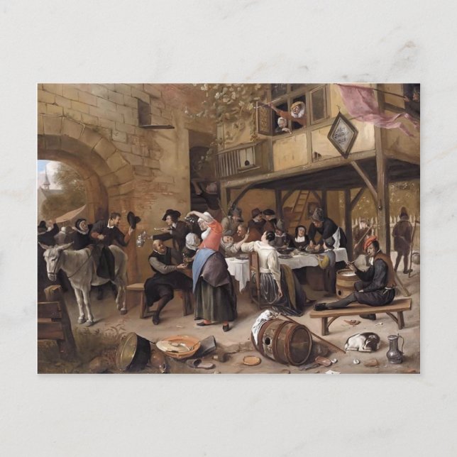 Feast of the Chamber of Rhetoricians by Jan Steen Postcard (Front)