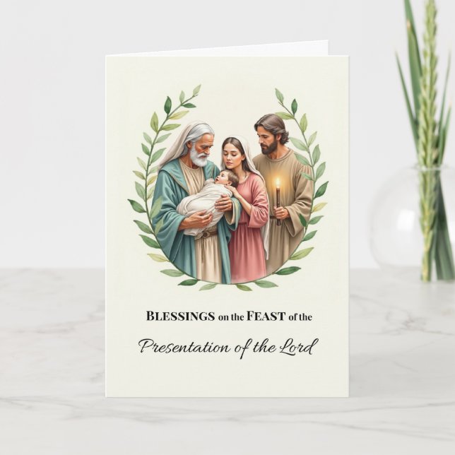 Feast of the Presentation of the Lord Candlemas Card (Front)