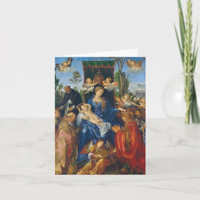 Feast of the Rosary - Albrecht Dürer, 1506 Note Card (Front)