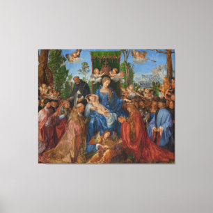 Feast of the Rose Garlands, 1506 (oil on wood) Canvas Print