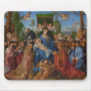 Feast of the Rose Garlands, 1506 (oil on wood) Mouse Mat