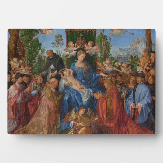 Feast of the Rose Garlands, 1506 (oil on wood) Plaque (Front)