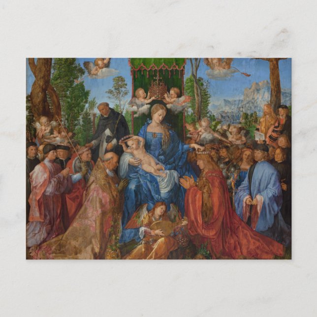 Feast of the Rose Garlands, 1506 (oil on wood) Postcard (Front)