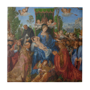 Feast of the Rose Garlands, 1506 (oil on wood) Tile