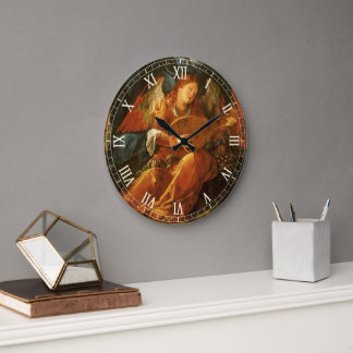 Feast of the Rose Garlands Angel by Albrecht Durer Large Clock