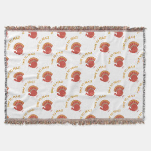 Feast On This Turkey Celebrations Throw Blanket