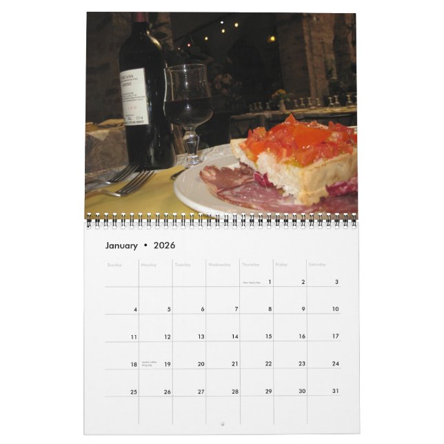 Feast through Italy Calendar (Jan 2026)