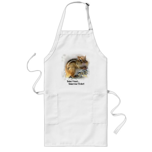 Feasting Chipmunk Long Apron (Front)