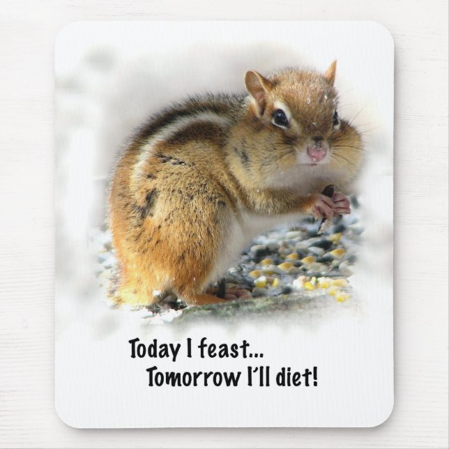 Feasting Chipmunk Mouse Mat (Front)