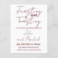 Feasting & Toasting Rehearsal Dinner Minimalist
