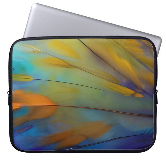 Feather Abstract  AI Art   Laptop Sleeve (Front)