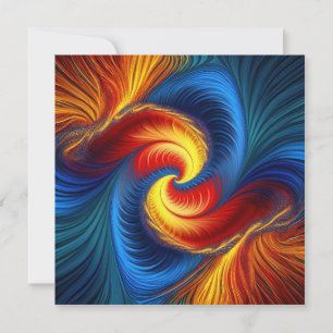 Feather And Claw Mandelbrot Fractal Invitation