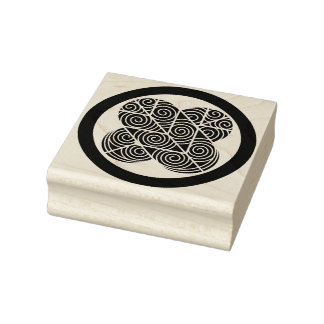 Feather Asano Taka no Ha Pattern Rubber Stamp