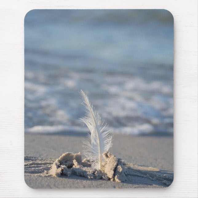 Feather, Beach, Sand Mouse Mat (Front)