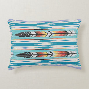 Feather Bead Design Pillow