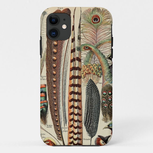 Feather Bird Wildlife Antique Feathers Case-Mate iPhone Case (Back)