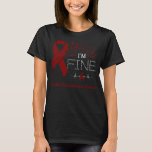 Feather Birds I'm Fine Hereditary Hemochromatosis T-Shirt