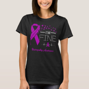 Feather Birds I'm Fine Neuropathy Awareness T-Shirt