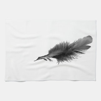 Feather Black Tea Towel