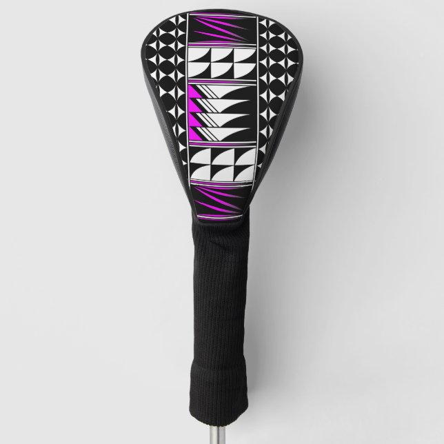 Feather Blessings in Pink Golf Head Cover (Front)