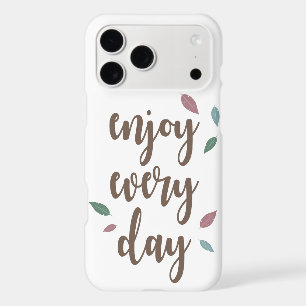 Feather boho calligraphy text enjoy every day
