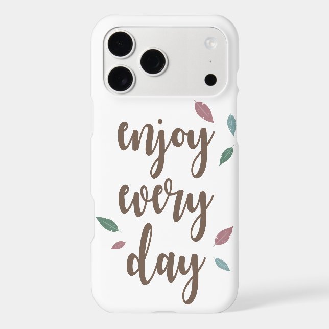 Feather boho calligraphy text enjoy every day (Back)