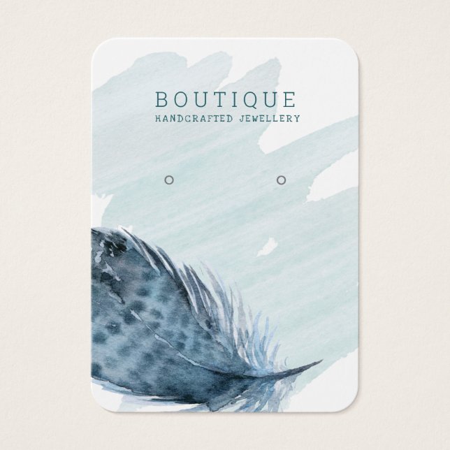 Feather Brushed Watercolor Earring Display (Front)